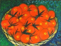 04 Orangen am Asklepieion I, 2004, 80 x 60, Öl